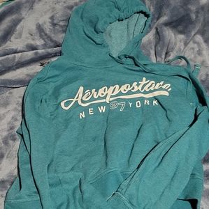 Aeropostale cropped hoodie, XL, Teal
